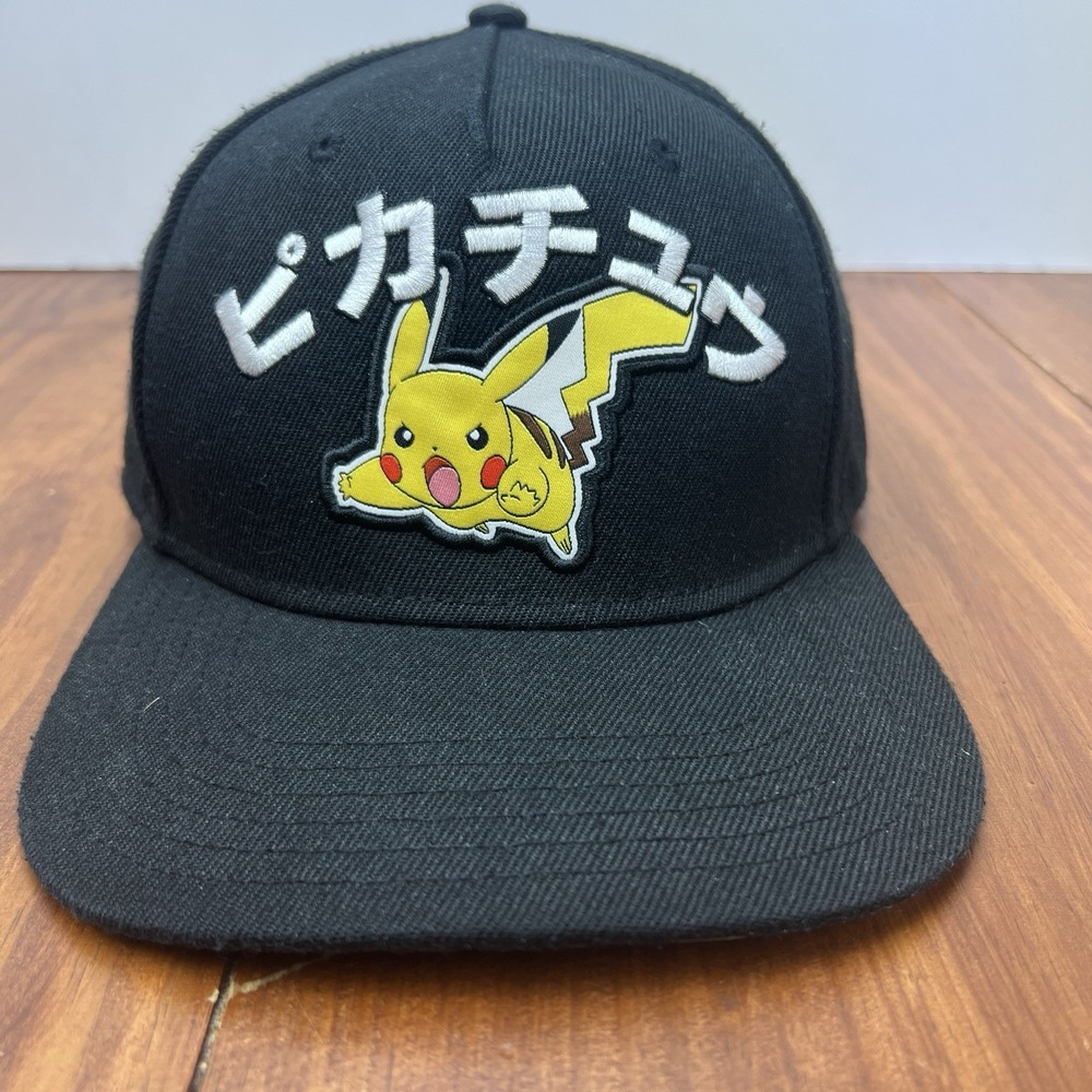 Pokemon Picachu Official Black Snapback Bioworld Cap Embroidered Video Gamers